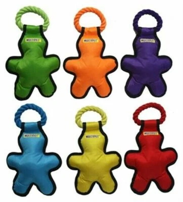 Multipet Tug 'O Man with Rope Assorted Tough Dog Toys, 14" (Sold Separately) - Image 1 of 2
