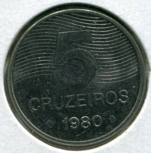 Foreign Coin - Brazil - 5 Cruzeiros 1980 - Picture 1 of 2