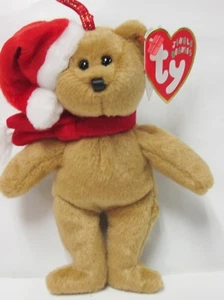 Ty 1997 Holiday Teddy, Jingle Beanie PRISTINE CLEAN, MINT Brand New w/Mint Tags - Picture 1 of 9