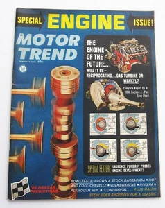 Motor Trend Magazine February 1966 Vintage Racing Fine+ Grade Automotive 1960s - Picture 1 of 2