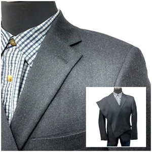 Hart Schaffner Marx 2pc Charcoal Black Suit Jacket Coat 44R Pant Trousers 31x32 - Picture 1 of 23
