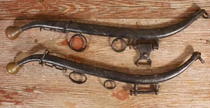 Antique 19th Century Horse Collar Yokes + Spare Knob Parts - Picture 1 of 6