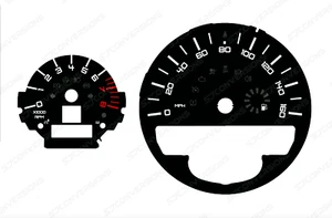 Mini Cooper R56 160MPH 8K V1 Plain Black Custom Dial Cards Gauges - Bild 1 von 4