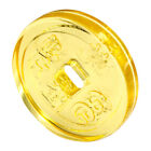 10pcs Golden Transparent Crystal Ancient Qianlong Tong Bao Coin Money Home Decor