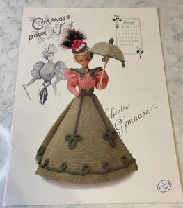 Annie's Attic Gibson Girl Collection 1994 11 1/2" Doll Dress Crochet March - Picture 1 of 1