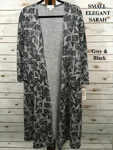 Cardigan SMALL SARAH LuLaRoe ~GRIGIO e NERO LUCIDO~ collezione elegante; taglie 6-8 - Foto 1 di 6