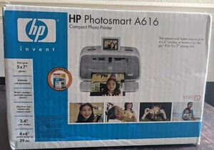 HP Photosmart A616 Compact Photo Printer NIB Q7112A New in Box Sealed - Picture 1 of 6