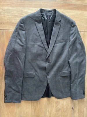 Hugo Boss Black Birdseye Tweed Sport Jacket 100% Wool Coat Mens 44R Blazer MINT - Image 1 of 4