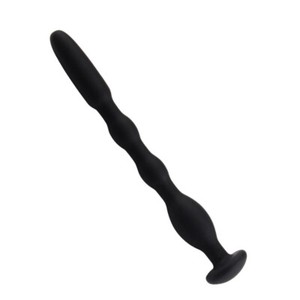 Man Urethral Sounding Silicone Dilator Penis Plug Rod Smooth Insert Stopper Bead
