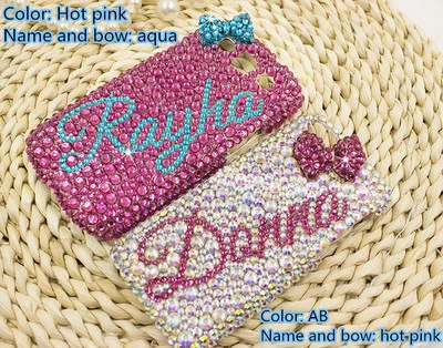个性化 手工制作 Your Name In Bling 手机壳 保护套 适合各种手机 — 第 1/4 张图片