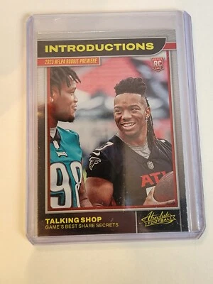 Bijan Robinson & Jalen Carter 2023 Absolute Introductions Talking Shop RC #6 - Image 1 of 2