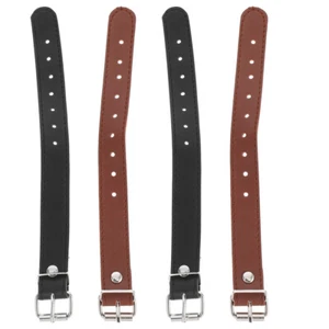 2 Paar Leder Fahrradkorb Gurt aus Leder Korbriemen Lederriemen mit - Bild 1 von 12