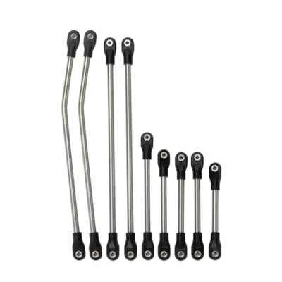 Stainless Steel Links Suspension Steering Linkage for 1/10 RC Crawler SCX10 III - Image 1 of 4