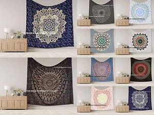 Wholesale Lot 10 Pcs Mandala Wall Tapestries Queen Bedspread Cotton Wall Hanging - Picture 1 of 12