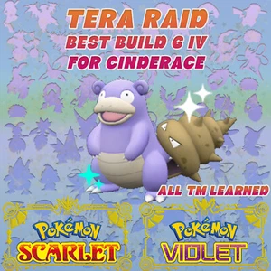 SLOWBRO CINDERACE TERA RAID • 6 IV • EVS • ALLE TMs POKEMON SCHARLACHVIOLETT - Bild 1 von 14