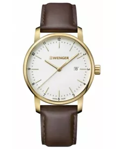 Wenger Quartz Leader Band White Dial Swiss Made Men's Watch 01.1741.108 - Picture 1 of 2