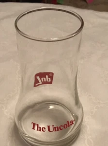 Vintage 70er Jahre 7UP Glas THE UNCOLA Sammlerstück Upside Down Trinkglas - Bild 1 von 3