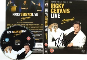 RICKY GERVAIS SIGNIERT "RICKY GERVAIS LIVE - TIERE" DVD COVER/HÜLLE + COA - Bild 1 von 1