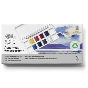 Winsor & Newton Cotman Aquarell Skyscape Taschenset, 8 halbe Pfannen mit Pinsel - Bild 1 von 7