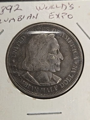 1892 Columbian Columbus Exposition Commemorative 90% Silver Half Dollar - Image 1 of 2