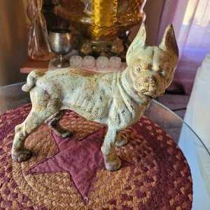 Antiker Gusseisen Boston Terrier Türstopper 6x9 - Bild 1 von 9