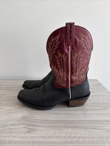 Ariat Mens Black Leather Boots Size 10D Cowboy Western Boots/Multicolor 10006835 - Picture 1 of 14