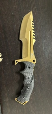 Faca de caça Golden Huntsman cabo de carbono com bainha com clipe de cinto feita nos EUA - Imagem 1 de 3