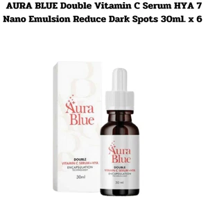Aura Blue Double Vitamin C Serum HYA 7 Nano Emulsion Face Care 30 ml x 6 - Picture 1 of 7