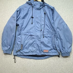 Coleman Blue Hydra Tech Packable Jacket Unisex Sz M Hooded Zip-Up Distressed - Picture 1 of 12