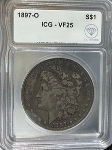 1897 O Morgan Silver Dollar ICG VF-25 IDC Verified - Picture 1 of 2