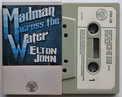 ELTON JOHN - MADMAN ACROSS THE WATER (DJM ZCDJL420) 1971 UK CASSETTE TAPE - Image 1 of 4