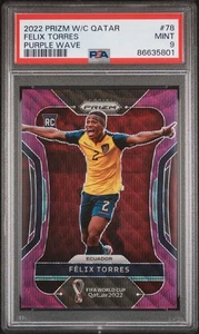 2022 Panini Prizm World Cup Qatar Purple Wave #78 Felix Torres 41/99 PSA 9 - Bild 1 von 3