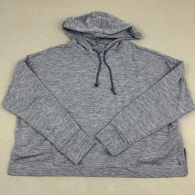 Nike Yoga Hoodie Women Extra Large Blue Jersey Dri Fit Stretch Overrsized XL - Image 1 of 4