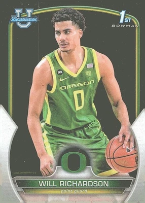 2022-23 Bowman University Chrome #31 Will Richardson - Image 1 of 2