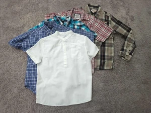 Lot of 5 Button Up Shirts Boys 10-14 Shein Ralph Lauren H&M Mossimo Route 66 - Picture 1 of 11