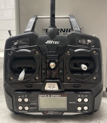 Hitec Optic 6 2.4GHz 6 Canales AFHSS RC Radio Transmisor con Receptor, Usado Excelente Foto 1 de 2