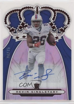 2019 Panini Chronicles Crown Royale Rookie Red /75 Devin Singletary Auto RC - Image 1 of 2