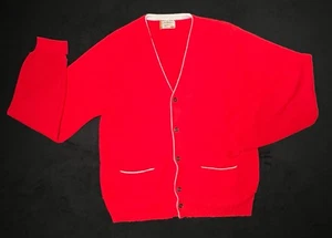 Cárdigan Suéter Rojo Jack Nicklaus By Revere MCM De Colección Años 60 Para Hombre Talla Mediana - Imagen 1 de 9
