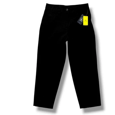 Pantalones chinos al tobillo Volcom Whawhat negros niñas talla 12 ajuste novio Foto 1 de 4