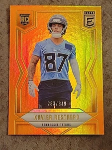 Donruss Elite Xavier Restrepo Rookie Status Metallic Orange 2025/849 NFL Titans - Imagen 1 de 3