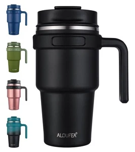 20 oz Insulated Coffee Mug Tumbler with Handle, Stainless Steel Travel Mug Tu... - Picture 1 of 7