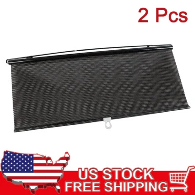 2 peças viseira retrátil para janela de carro persiana 50cm x 125cm - Imagem 1 de 4