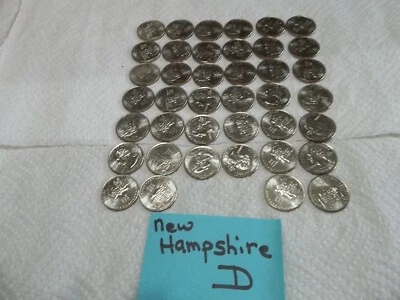2000 D New Hampshire   State quarter roll   40 uncirculated coins - Image 1 of 2