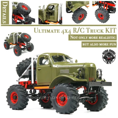 Kingkong RC 1/12th Q157 Mud Monster 4x4 RC Car Crawler Truck w/Metal Chassis KIT - Image 1 of 4