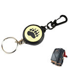Retractable Key Ring Heavy Duty ID Card With Carabiner Badge Holder Claw Print