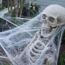 Halloween Stretchy Spider Web Decors Cobweb Haunted House Home Party Decoration