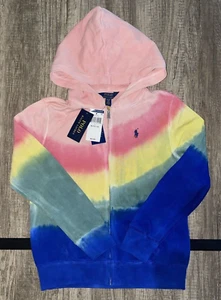 Polo Ralph Lauren Youth Sz XL(16) Loopback Tie-Dye Fleece Hoodie Jackets NWT NEW - Picture 1 of 3