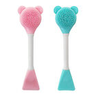 2pcs Soft Silicone Daily 2 In 1 Face Cover Brush Detachable Double Head Massage