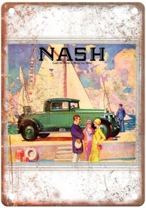 Letrero de metal reproducción aspecto retro anuncio automóvil Nash 1927 vintage A3563 - Imagen 1 de 2