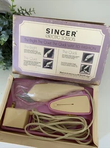 Vintage Singer Electric Scissors With Box Fabric Cutter Antique from 1960s READ - Picture 1 of 12